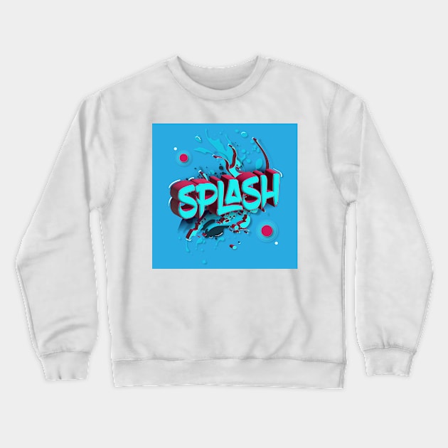 Square SPLASH Crewneck Sweatshirt by euiarts